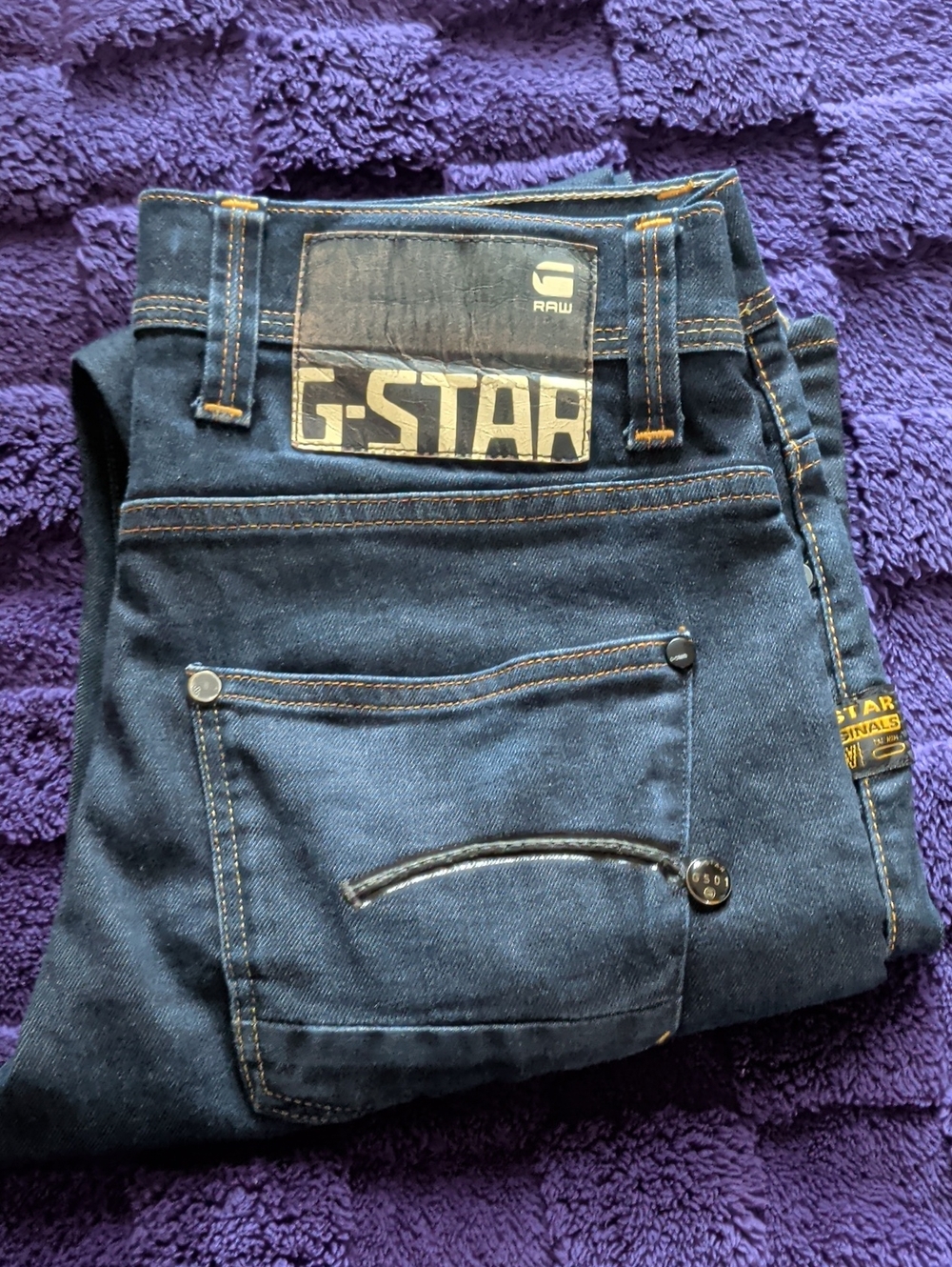 G-Star Raw Men's Navy Blue Slim Jeans